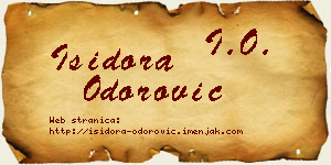 Isidora Odorović vizit kartica